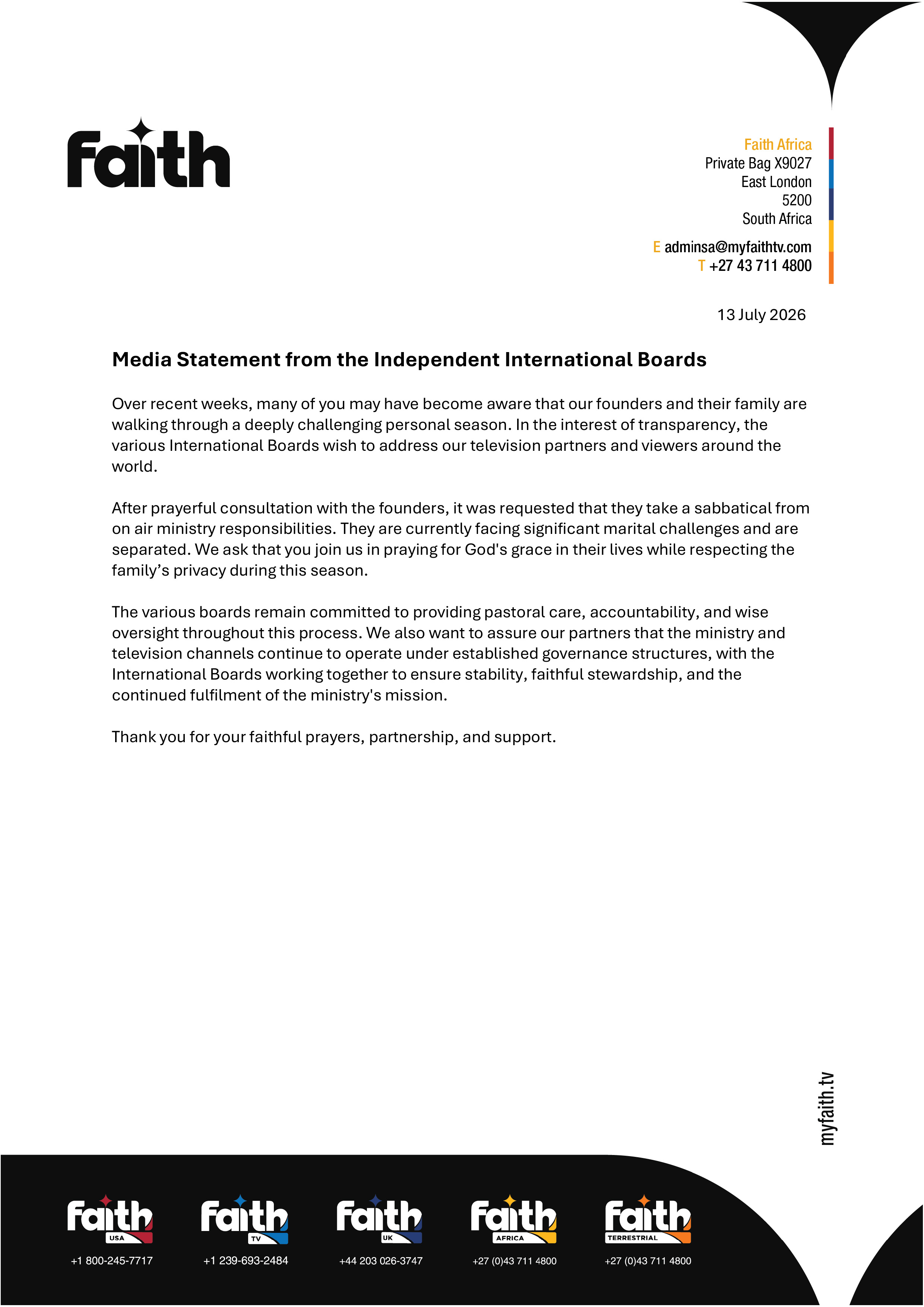 Media Statement 2601
